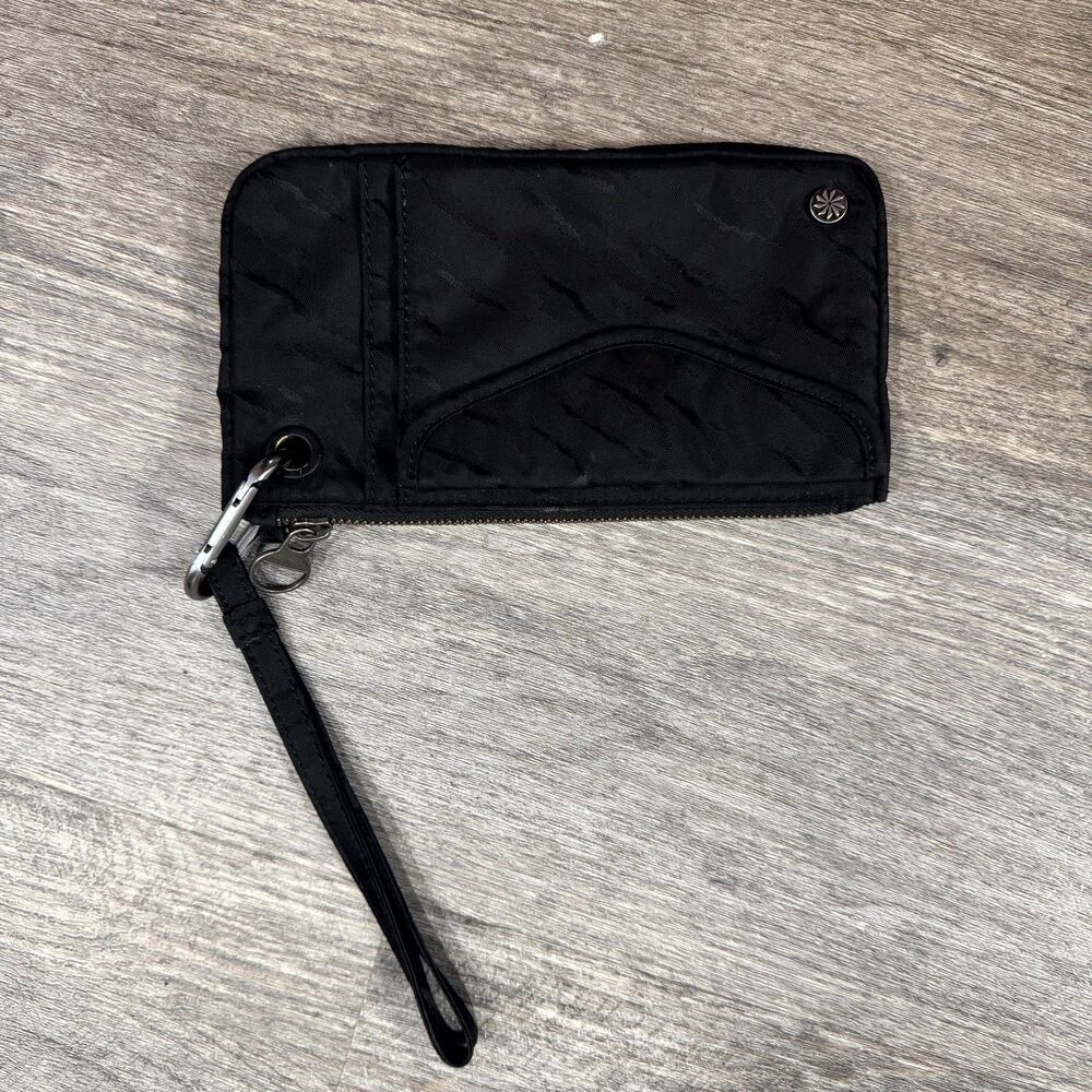 Athleta Black Zip Around Wristlet Wallet Travel Organizer